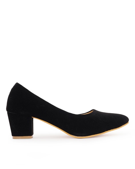 Black suede Shoes/Wedding shoes/ Comfortable heels/ Chunky heels/ special sold design 915CNR