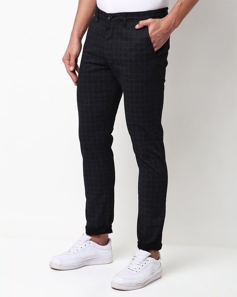 Super Stretch Skinny Check Trousers - Grey/Black – Gods Plan Clothing