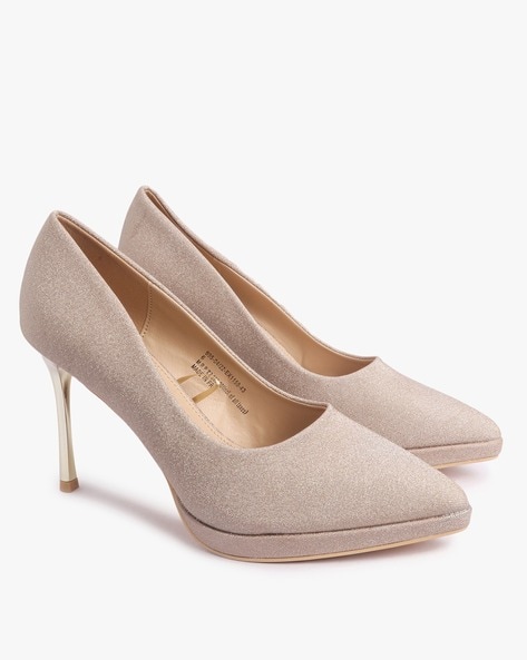 Buy Beige Heeled Shoes for Women by AJIO Online