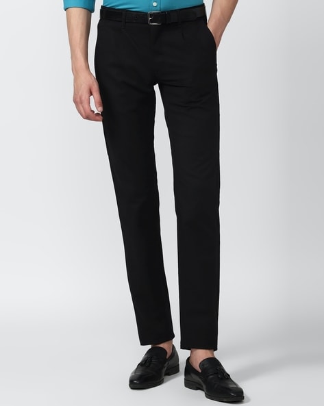 Ankle-Length Flat-Front Pants