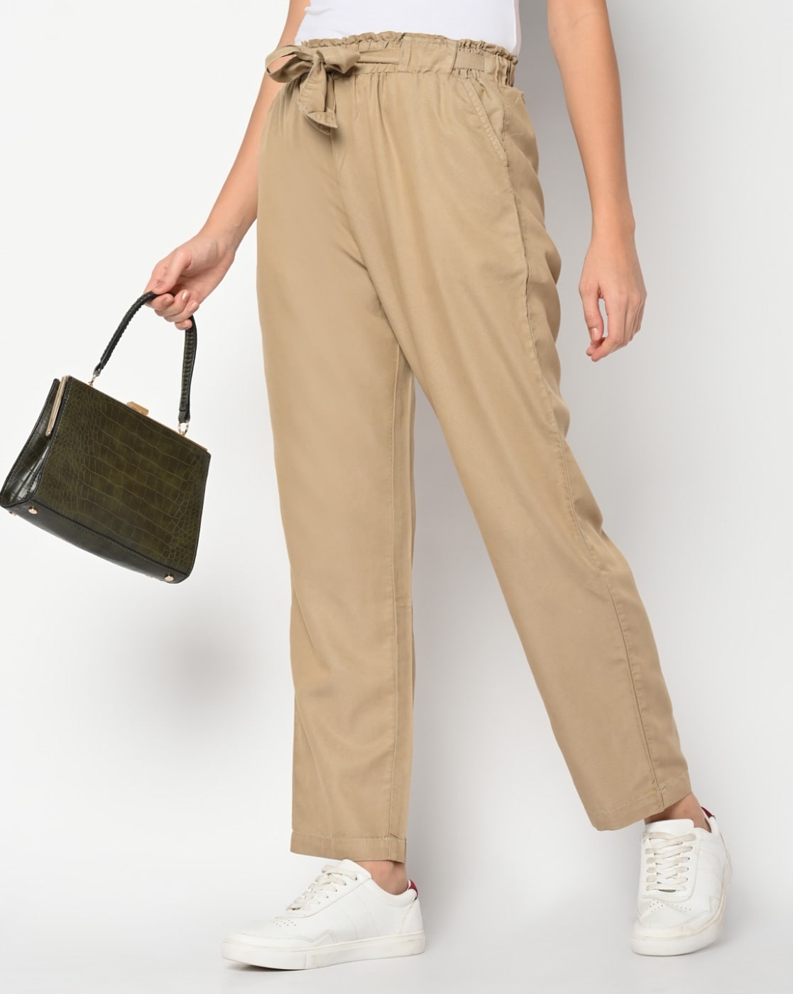 Buy Women Yellow Stripe Formal Regular Fit Trousers Online  676768  Van  Heusen