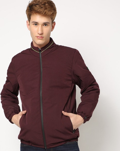 Plain Maroon Cotton Denim Jacket, Regular Fit at Rs 575/piece in Mumbai |  ID: 2851509672733