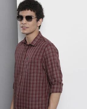 the indian garage co Checked Shirt with Patch Pocket-picture-17