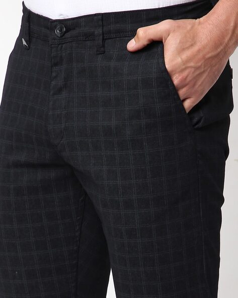 NEXT Skinny Fit Check Suit: Trousers Light Grey Men Trousers