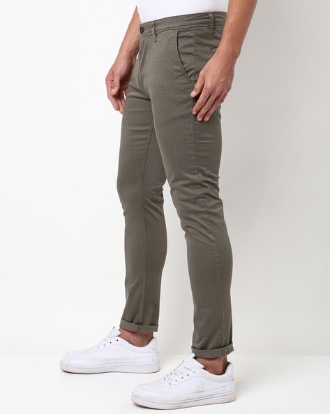 Mens checkered deals skinny chinos