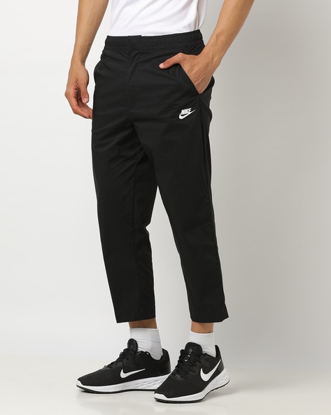 Buy Calvin Klein Jeans Men Black Mid Rise Brand Tape Track Pants  NNNOWcom