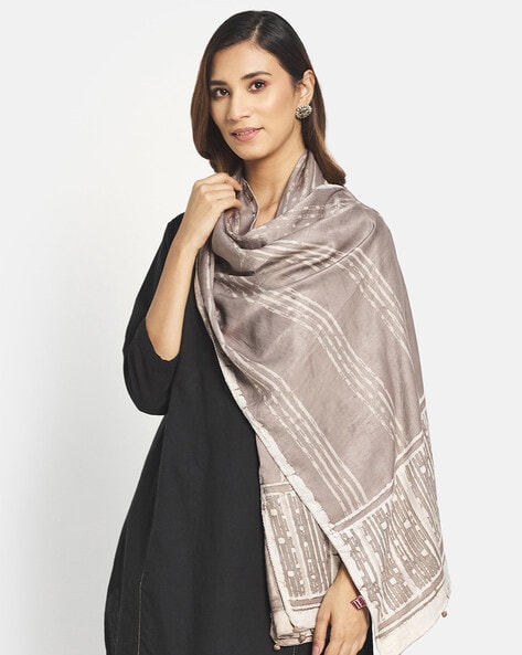 Striped Silk Stole Price in India