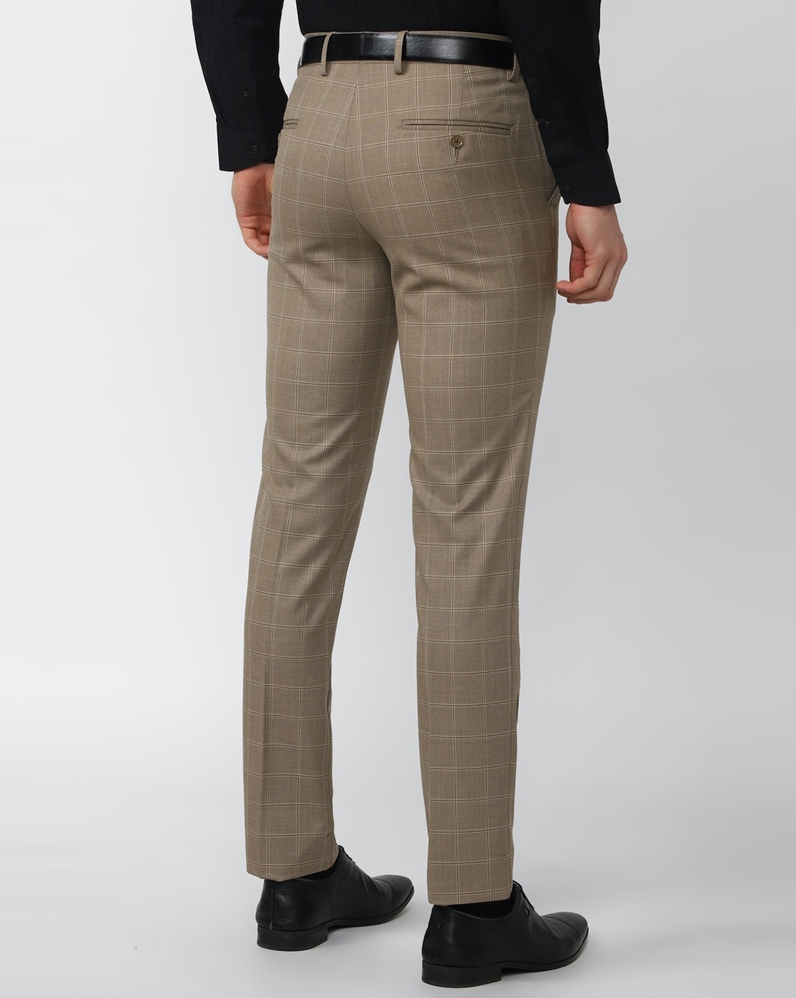 Buy VAN HEUSEN SPORT Solid Cotton Blend Slim Fit Mens Trousers | Shoppers  Stop