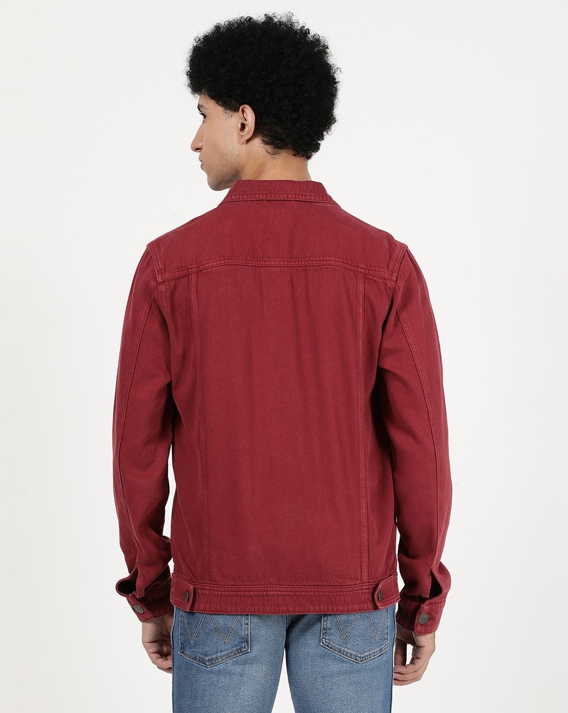 Fashion Red Denim Jacket Men Tuduoms In Mens Hoodie Denim Jacket