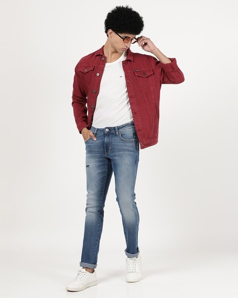 red denim jacket | stylegawker