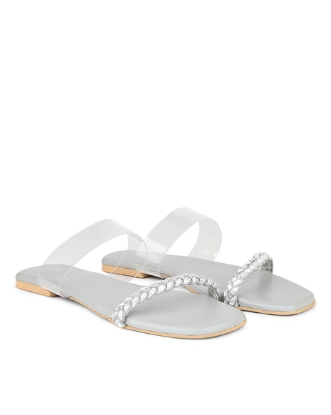 Buy Grey Flat Sandals for Women by Design Crew Online Ajio