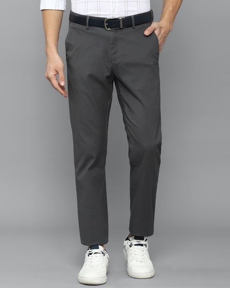 Straight Fit Flat-Front Trousers