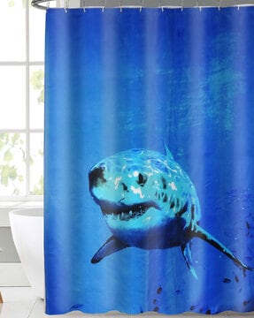 Blue Bath Curtains For Home Kitchen By Lushomes Online Ajio Com