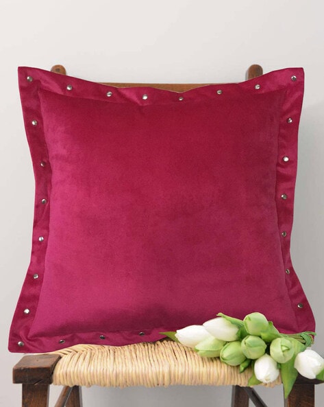 Fuschia pink outlet velvet cushions