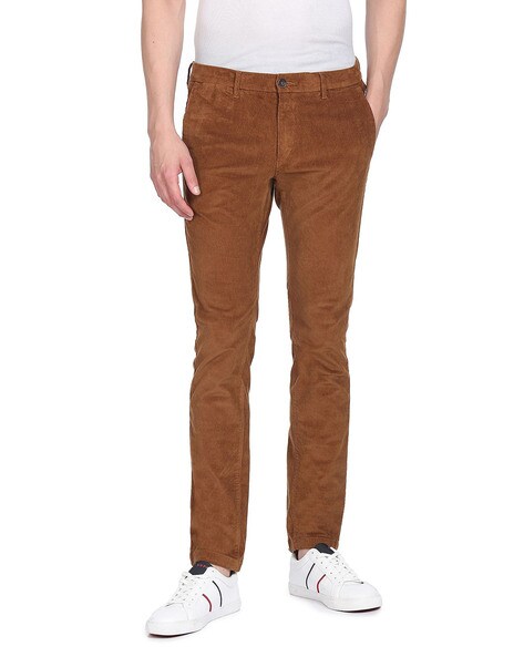 u.s. polo assn. brown chinos slim fit flat front chinos