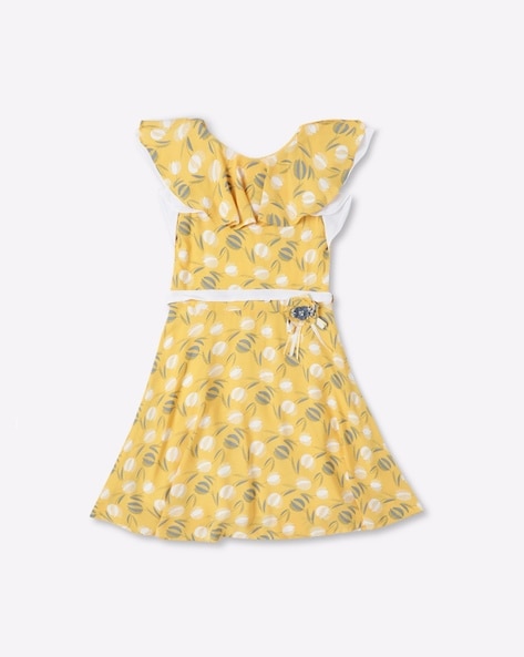 Buy TINY GIRL Printed Polyester Round Neck Girls Casual Wear Dress |  Shoppers Stop