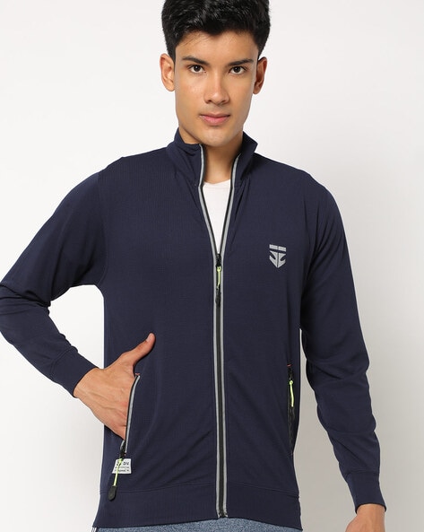 navy track jacket