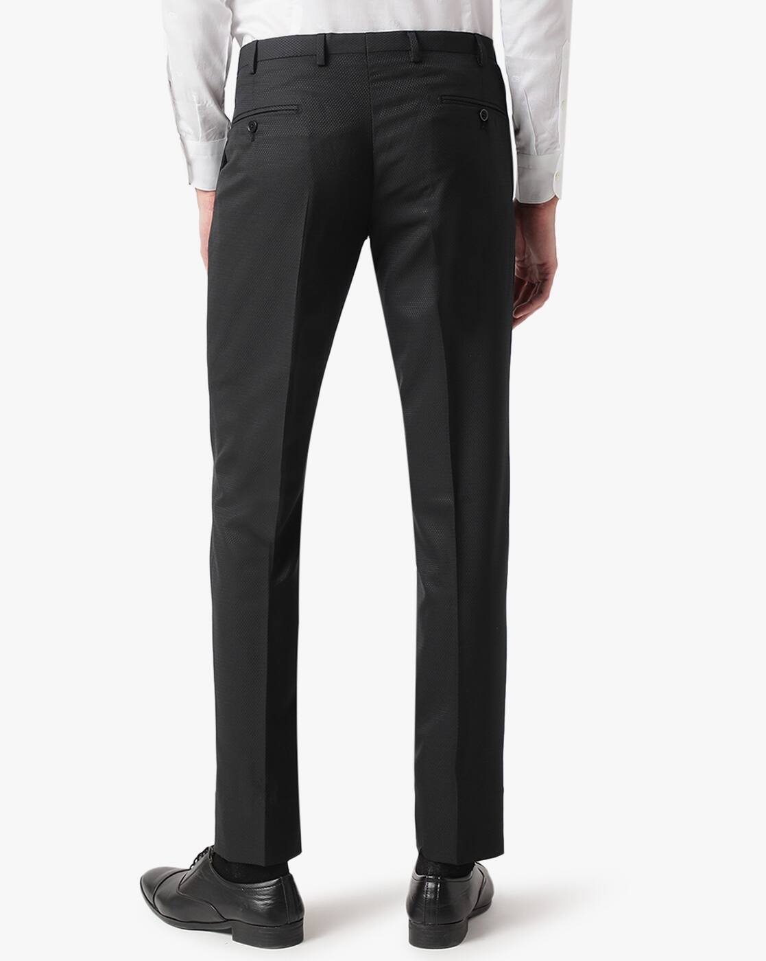 Buy EMPORIO ARMANI Blended Regular Fit Suit Set | Black Color Men