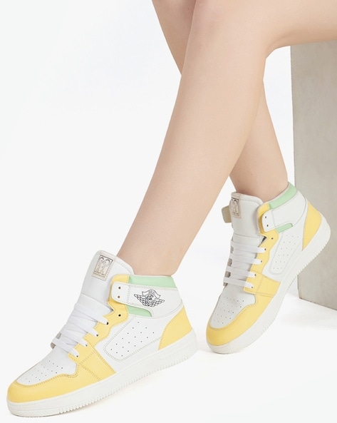 Yellow high top on sale trainers