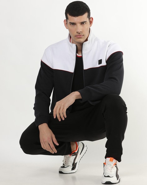 Colourblock Zip-Front Sweatshirt