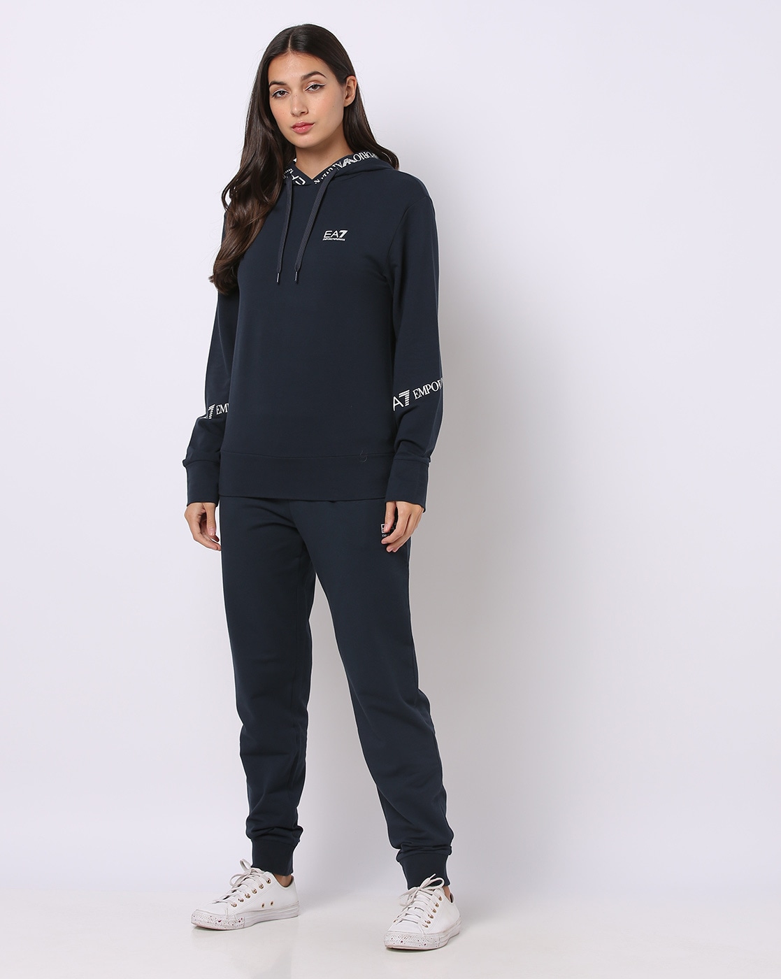 Emporio armani ea7 sales longline hooded tracksuit