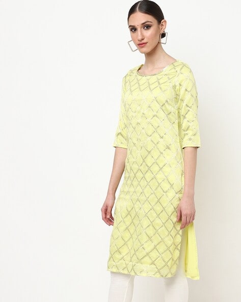 AURELIA Zari Woven Straight Kurta