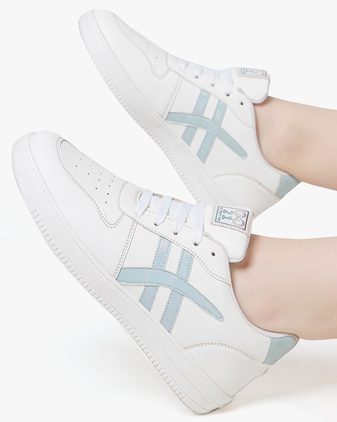 Buy Sky Blue Sneakers for Women by GO21 Online