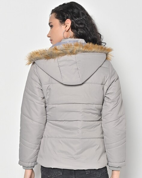 Grey women's hotsell jacket with hood