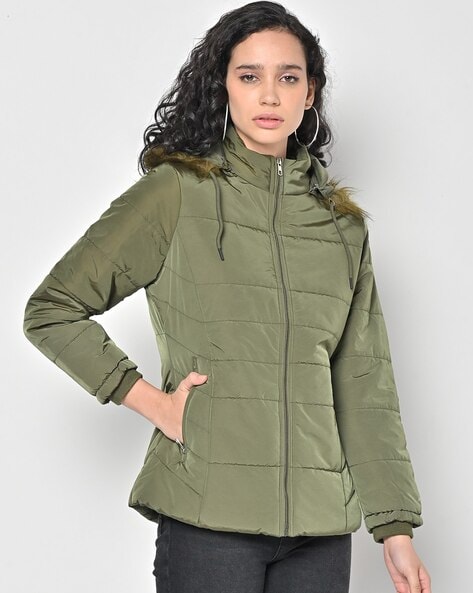 Fort Collins Women Blue & Taupe Padded Reversible Jacket – teststore