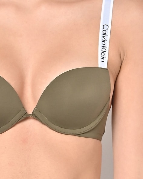 Push-Up Bra with Brand Knit Straps