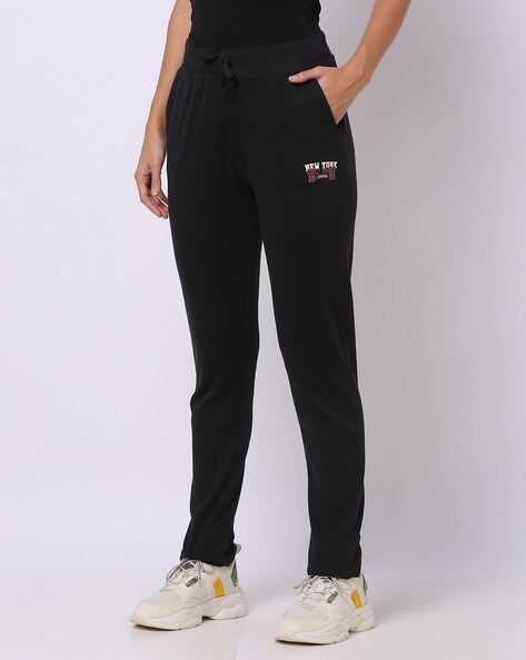 TEAMSPIRIT Solid Women Black Track Pants - Buy TEAMSPIRIT Solid Women Black Track  Pants Online at Best Prices in India
