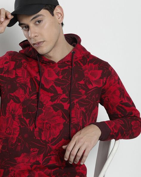 Red floral sale sweatshirt