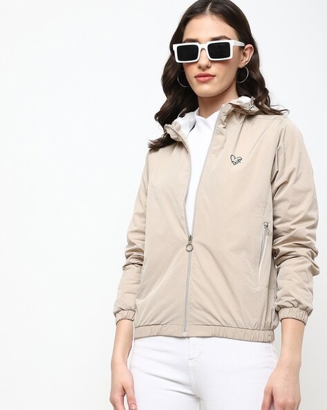 womens beige lightweight jacket