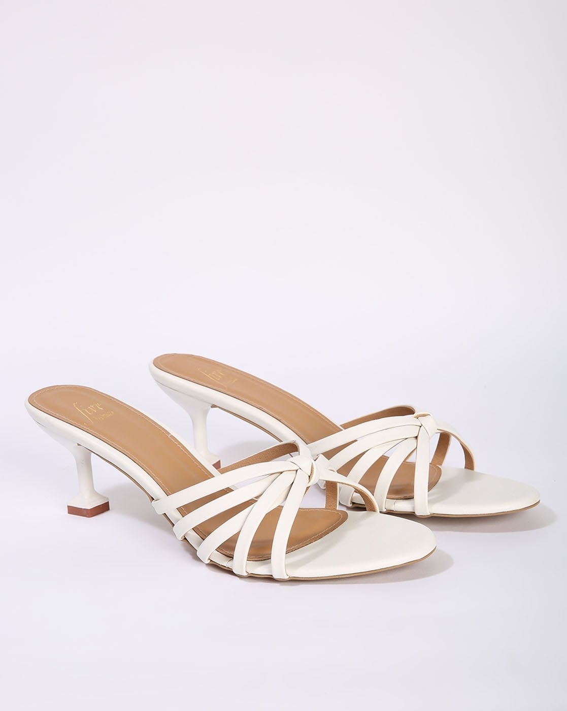 Buy White Heeled Sandals for Women by Five By Inc.5 Online Ajio