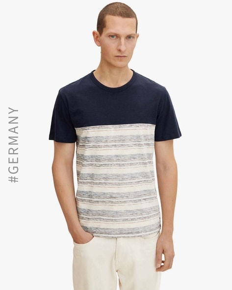 Buy Navy Tom for Men Tshirts by Online & Beige Tailor Blue
