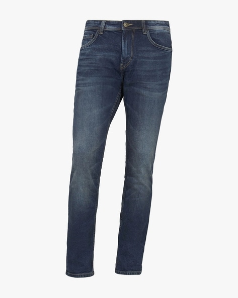 Tom Tailor Men's Loose-Fit Jeans Used Bleached Blue - Icon Store
