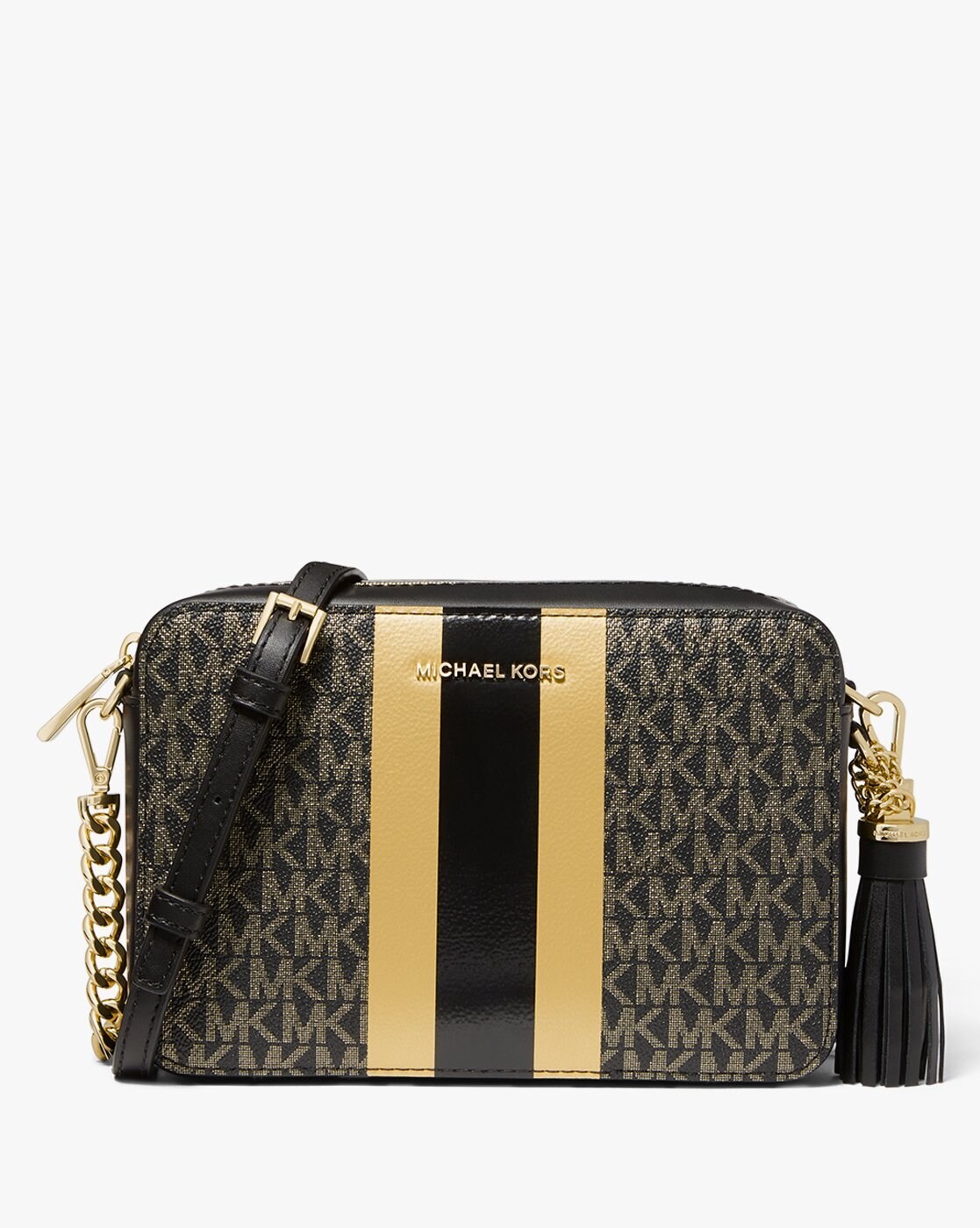 Ginny Medium Logo Stripe Crossbody Bag