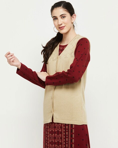 Buy Beige Sweaters & Cardigans for Women by MAX Online