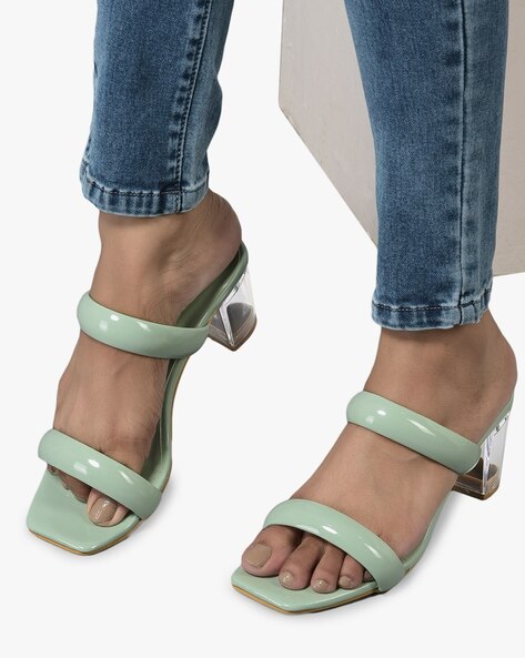 Light green sandals discount heels