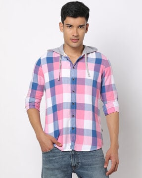 Buy Pink & Blue Shirts For Men By Pepe Jeans Online | Ajio.Com