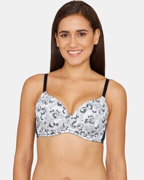 Floral Print Under-Wired T-shirt Bra