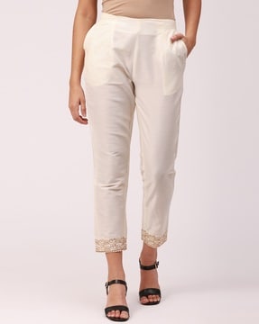 Buy Off White Pants for Women by DeMoza Online Ajio