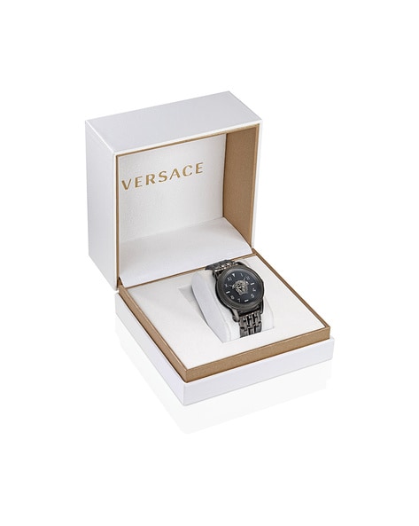 Mens black versace online watch