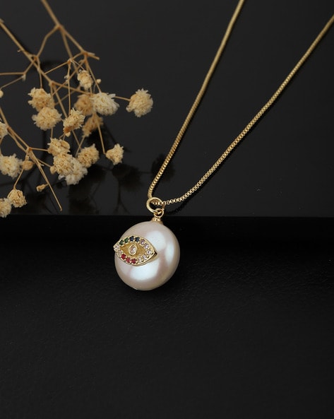 Fashion 925 silver pearl necklace for women Natural freshwater pearl  necklaces pendants Zircon chain bridal Bohemian