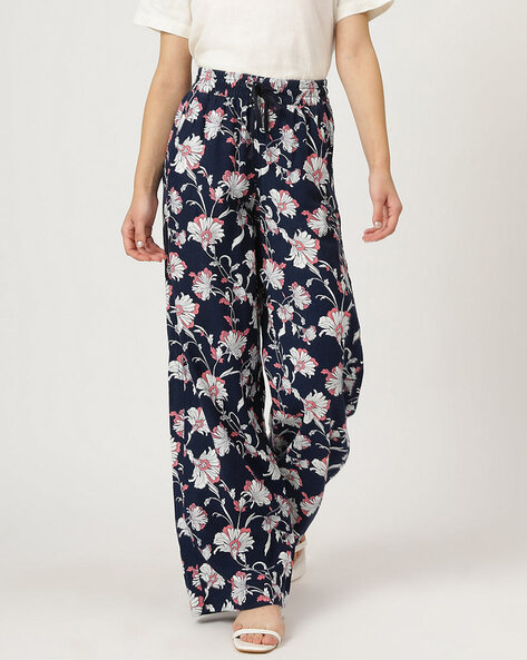 Buy Blue Floral Woven Trousers Online at Best Price | Mothercare India