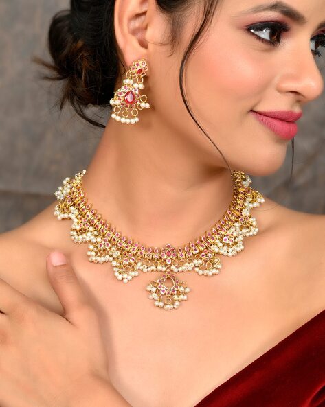 Buy Gold-Toned FashionJewellerySets for Women by Silvermerc