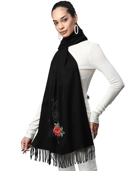 Embellished Stole with Fringes Price in India