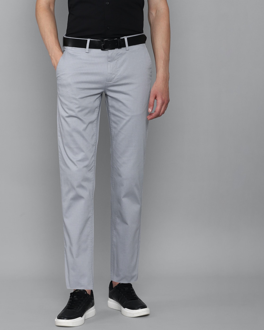 Louis Philippe Formal Trousers  Buy Louis Philippe Men Grey Trousers 34  Online  Nykaa Fashion