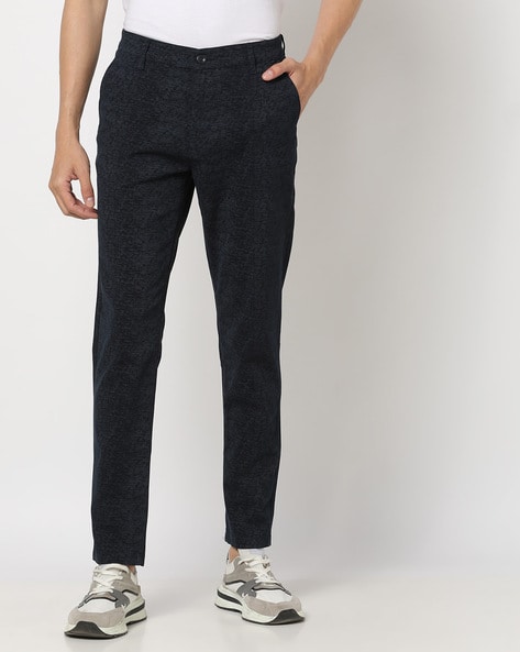 Slim Fit Flat-Front Chino Trousers