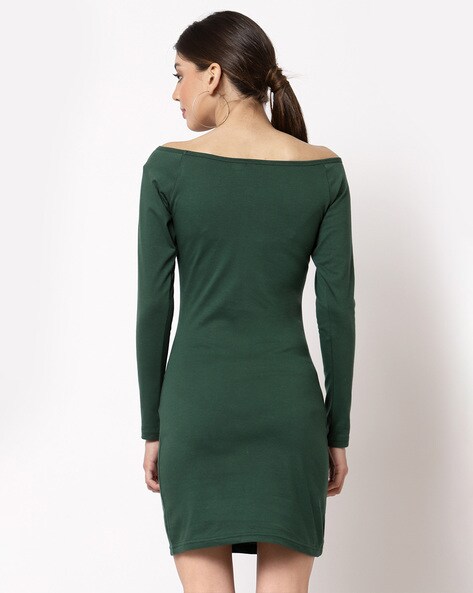 Boat neck 2024 bodycon dress